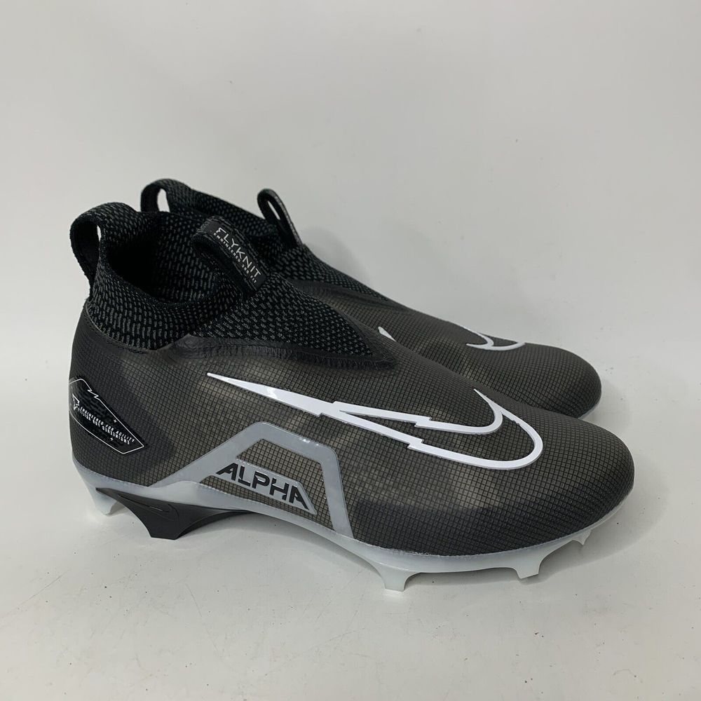 Nike Alpha Menace Elite 3 Men Football Cleats Black Iron Grey CT6648-001 SZ 10.5